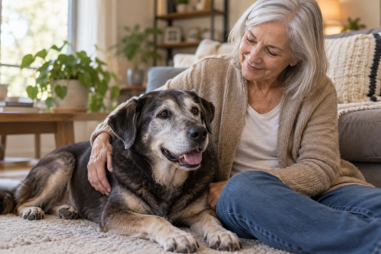 Editorial illustration for Pet Insurance for Seniors
